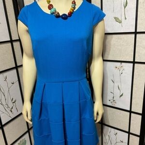 LIZ Claiborne Medium Blue Pleated Dress